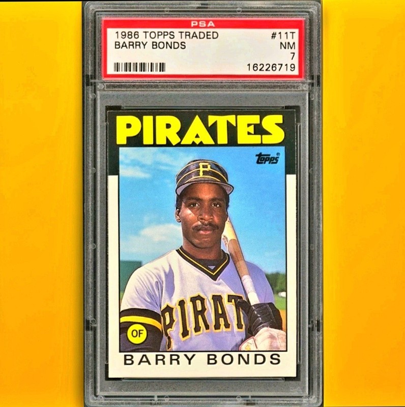 1986 Topps Traded - Barry Bonds (RC) #11T PSA 7