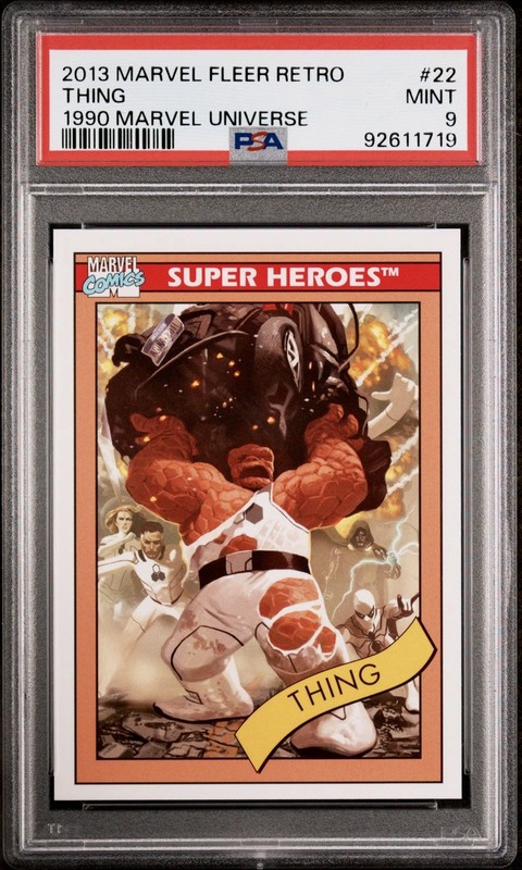 2013 Marvel Fleer Retro 1990 Marvel Universe #22 Thing PSA 9 🔥RARE🔥