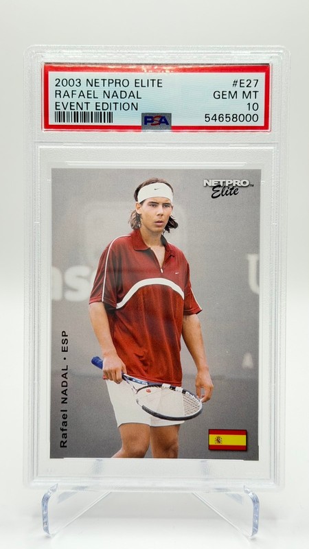 2003 NetPro Elite Rafael Nadal #E27 Event Edition ROOKIE RC PSA 10 GEM MINT SP
