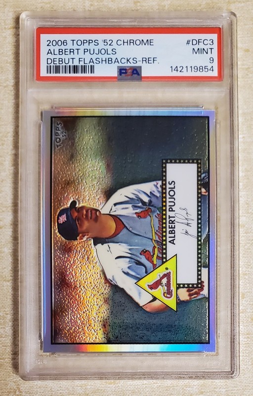 2006 Topps '52 Chrome Albert Pujols Refractor Debut Flashbacks PSA 9 MINT /552