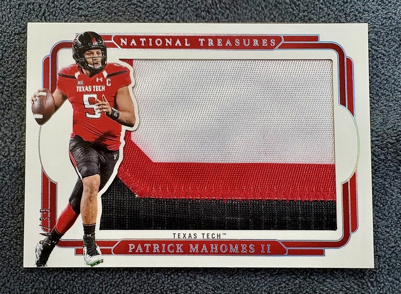 🔥25 Panini National Treasures Collegiate Jumbo Patch Patrick Mahomes II /39🔥