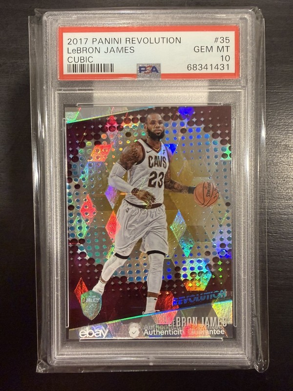 2017-18 Revolution Cubic #35 LeBron James card /50 PSA 10