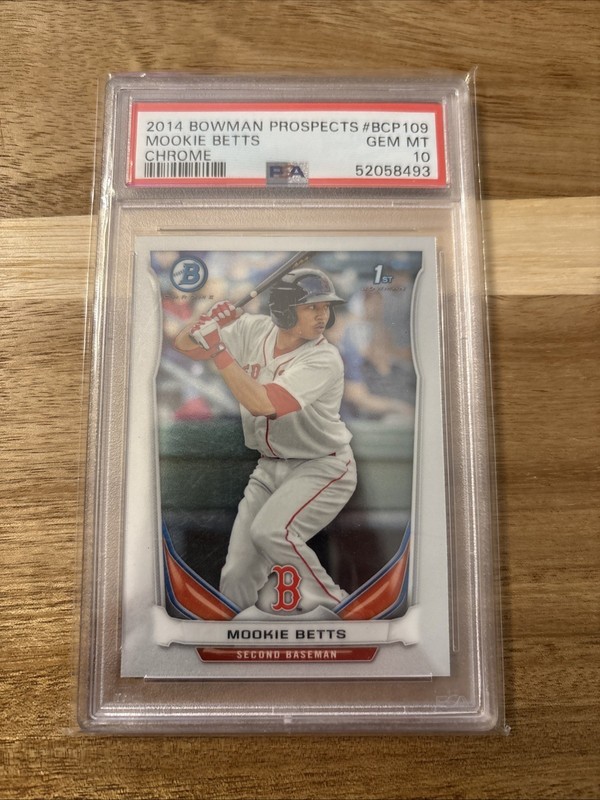 2014 Bowman Prospects Chrome Mookie Betts #BCP109 (RC) Psa10 Gem Red Sox
