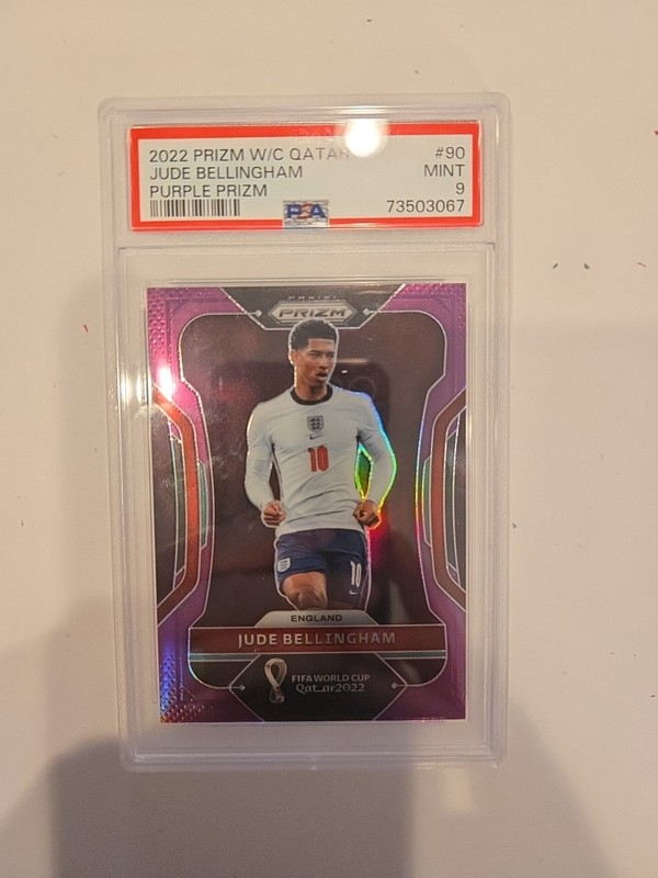 2022 Panini Prizm England Jude Bellingham Real Madrid PSA 9 /199