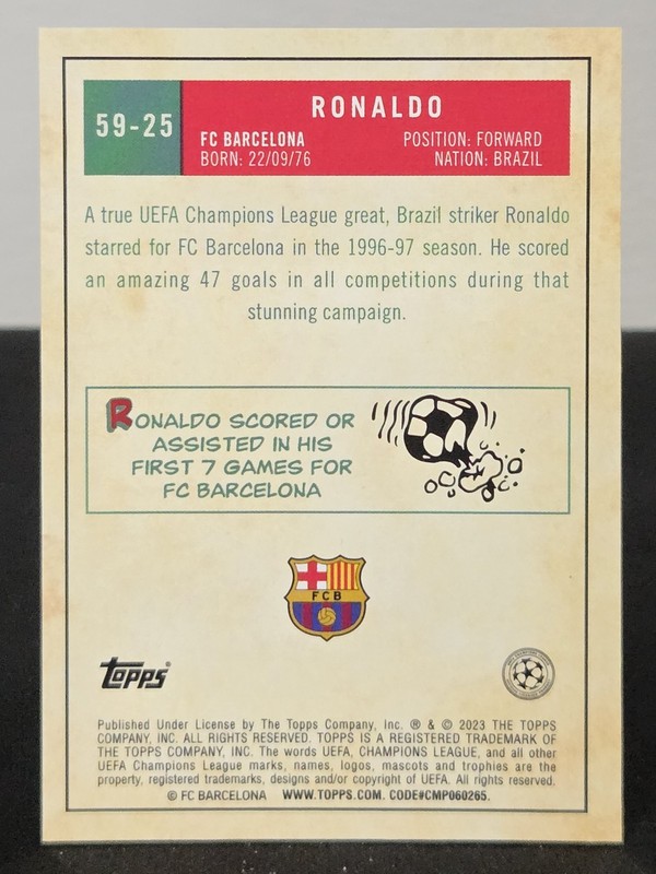 Ronaldo 2022-23 Topps Chrome UEFA Club Competitions #59-25 1959 Topps view 2