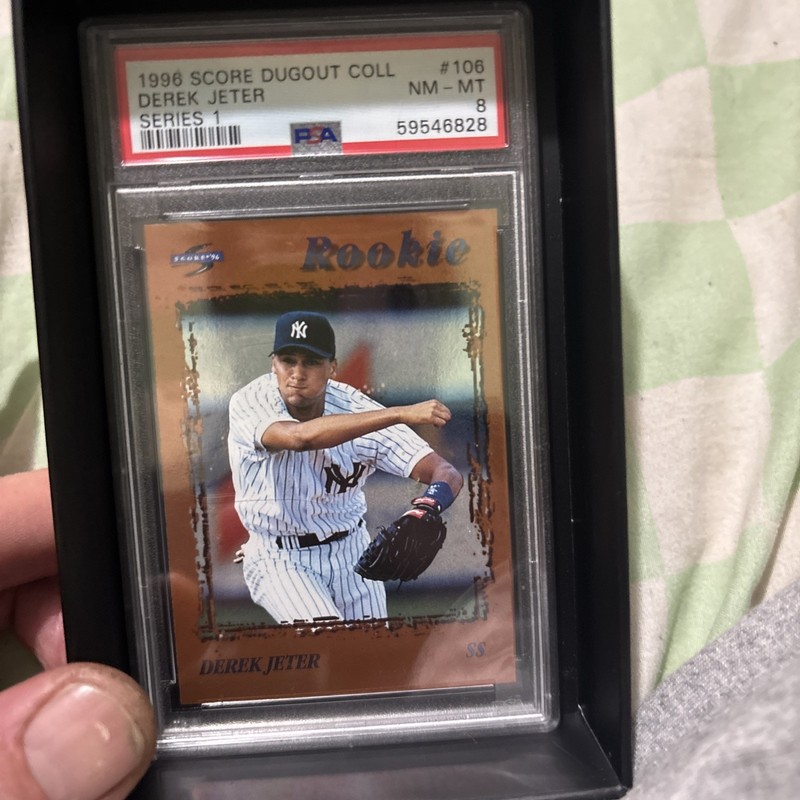 1996 Score Dugout Coll Series 1 Derek Jeter Rookie Artist's Proof PSA 8 NM-MT