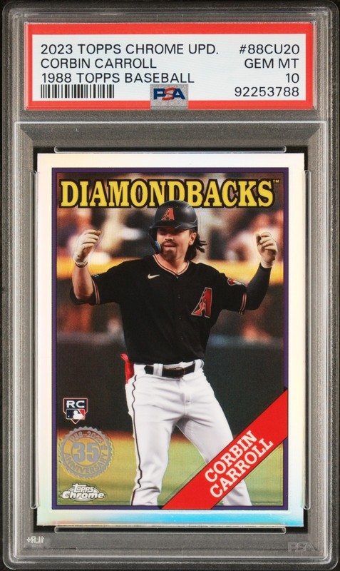Corbin Carroll 2023 Topps Chrome Update RC PSA 10🔥 Diamondbacks