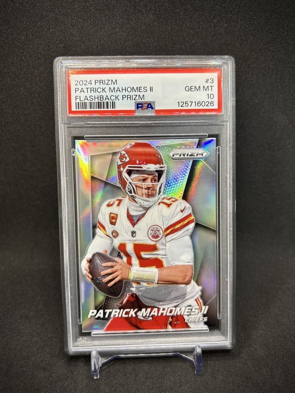 Patrick Mahomes II 2024 Panini Prizm Flashback Silver Prizm PSA 10 Chiefs