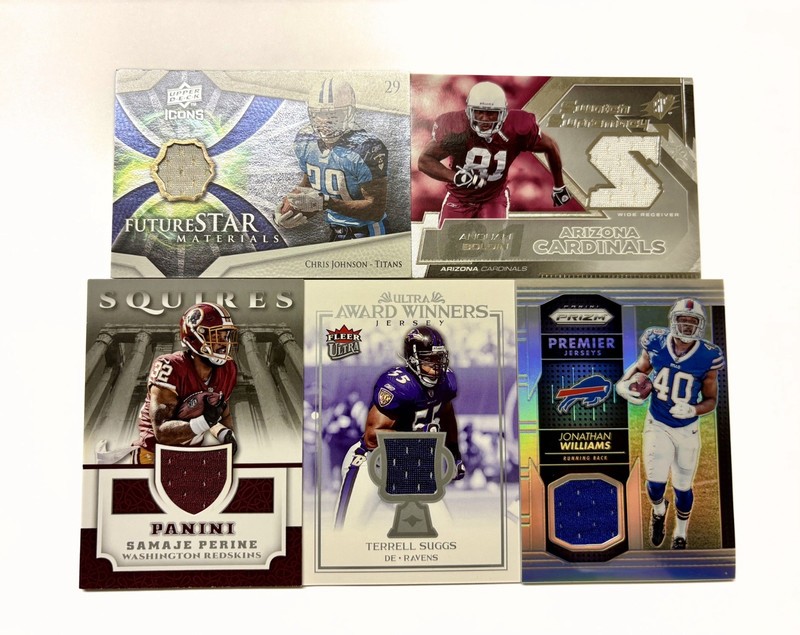 NFL Game-Used & Player-Worn Jersey Card Lot (See Description For Card Details)