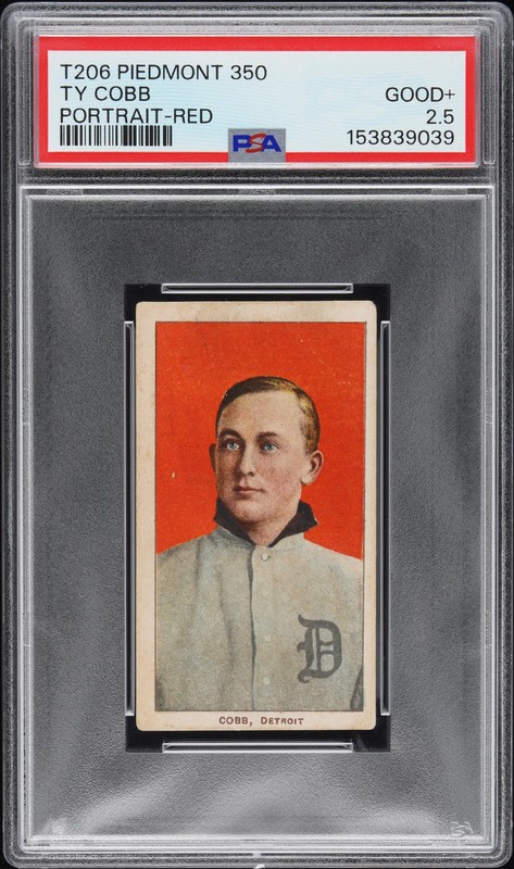 T206 Ty Cobb Portrait Red Detroit PSA 2.5 Piedmont Back