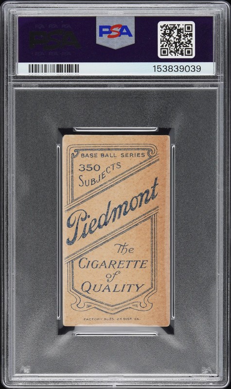 T206 Ty Cobb Portrait Red Detroit PSA 2.5 Piedmont Back view 2