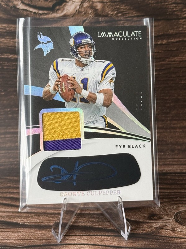 2024 Immaculate Eye Black Auto 2 Color Patch - Daunte Culpepper #/10