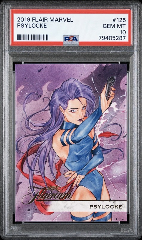 2019 Flair Marvel #125 Psylocke PSA 10 💎 🔥RARE🔥