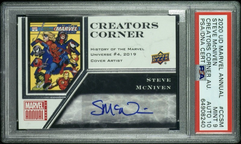 2020 U.D. Marvel Annual Creators Corner Auto #CCSM Steve McNiven PSA 9 🔥RARE🔥