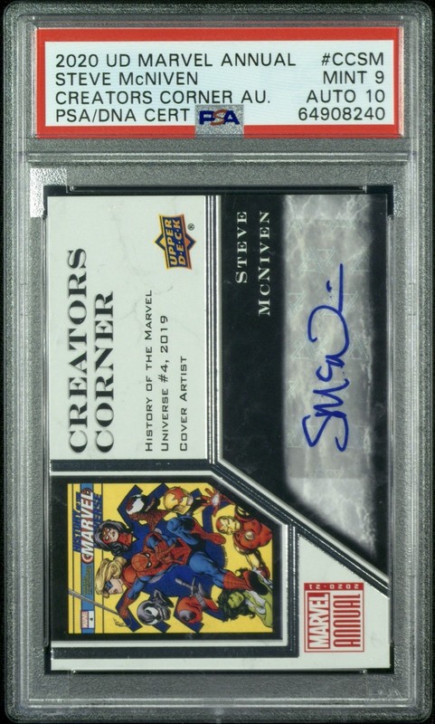 2020 U.D. Marvel Annual Creators Corner Auto #CCSM Steve McNiven PSA 9 🔥RARE🔥 view 2