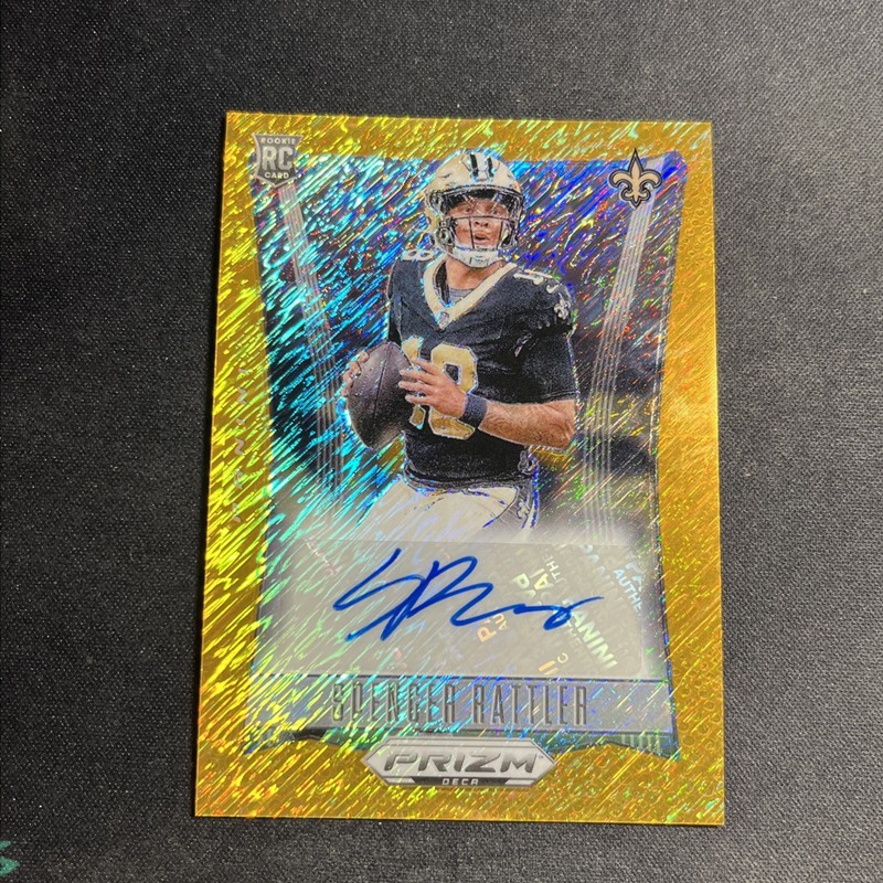 2024 Panini Prizm Deca Spencer Rattler Gold Shimmer RC FOTL /10 NFL Rookie Auto