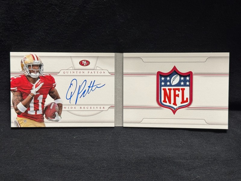 QUINTON PATTON 2013 PANINI NATIONAL TREASURES ROOKIE JUMBO AUTO BOOKLET # 1/1