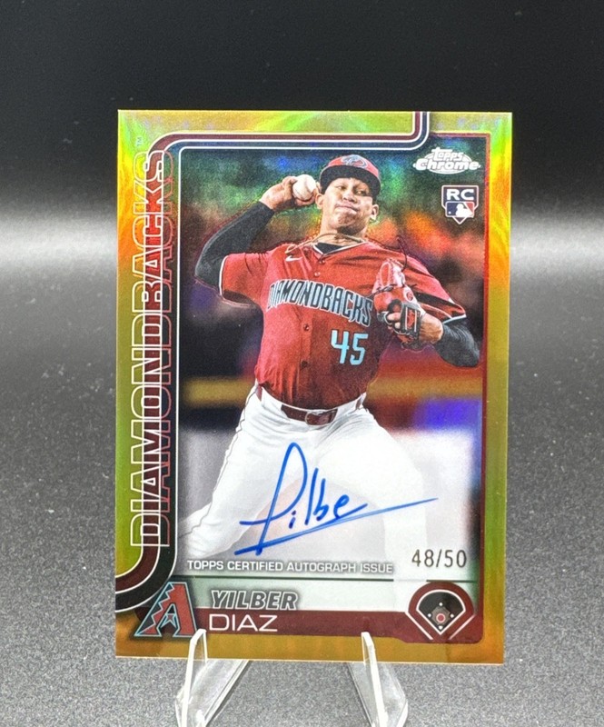 2025 TOPPS CHROME Yilber Diaz GOLD REFRACTOR RC AUTO /50 #RA-YD