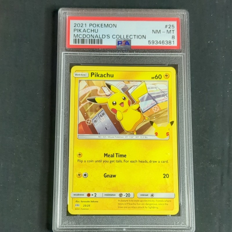 Pokémon Pikachu Promo 025/025 McDonald's 25th Anniversary PSA 8 60HP
