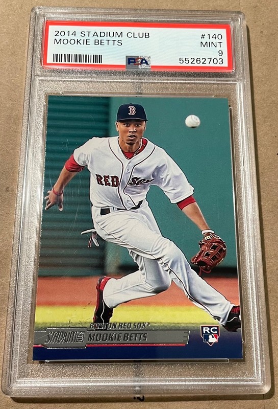 2014 Topps Stadium Club Mookie Betts Rookie #140 PSA 9 Mint