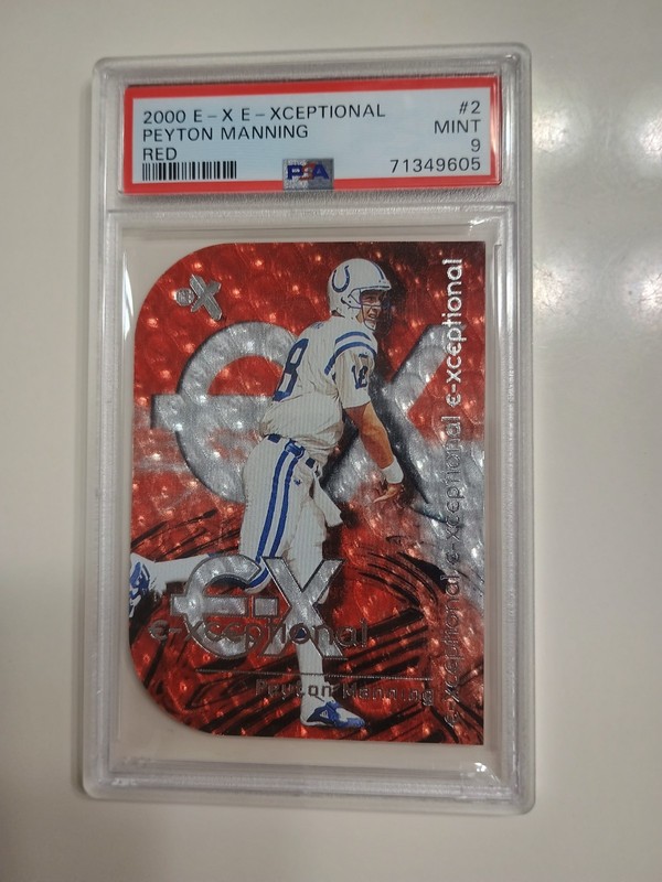 2000 E-X E-Xceptional Peyton Manning Red PSA 9 Jambalaya Like Insert