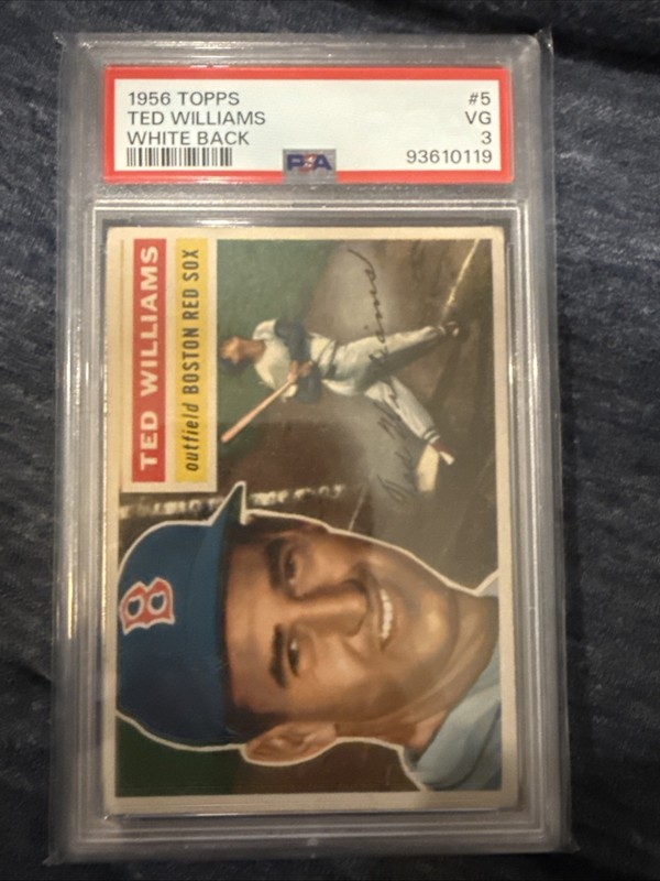 1956 Topps - Ted Williams #5 White Back PSA 3