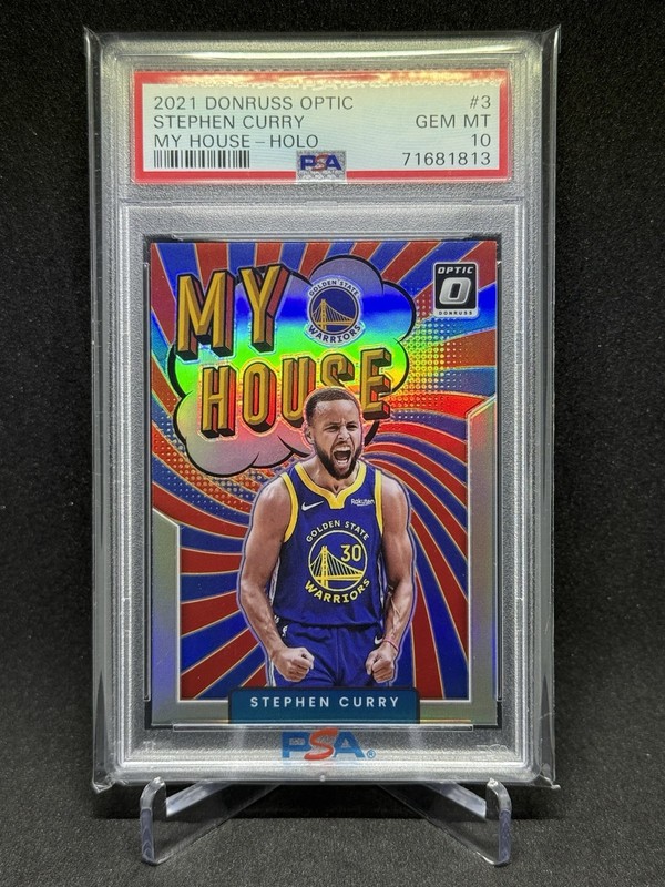2021-22 Donruss Optic My House Holo #3 Stephen Curry Warriors PSA 10 GEM MT