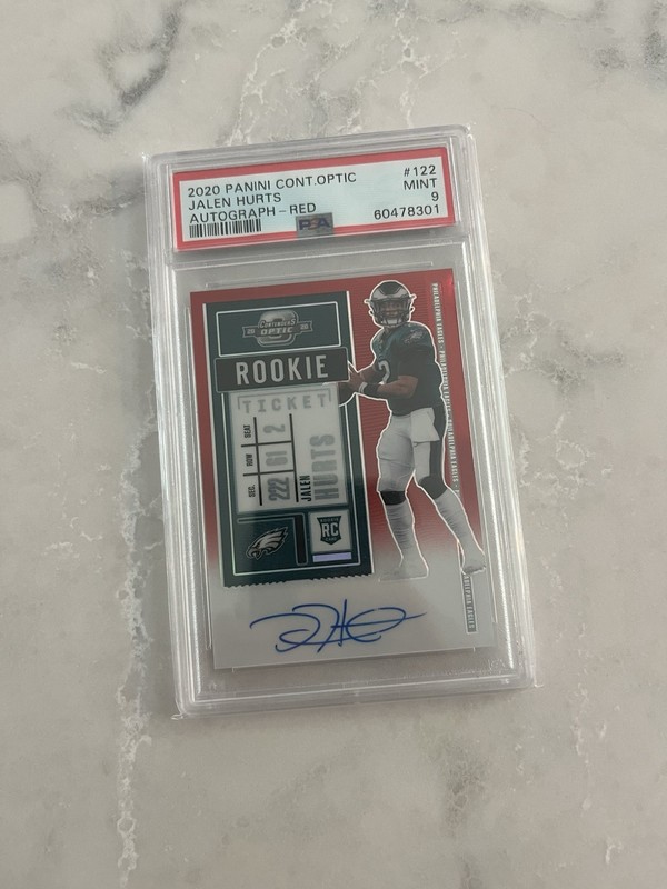 2020 Panini Contenders Optic  Rookie Ticket Autographs Jalen Hurts Red /199 📈📈