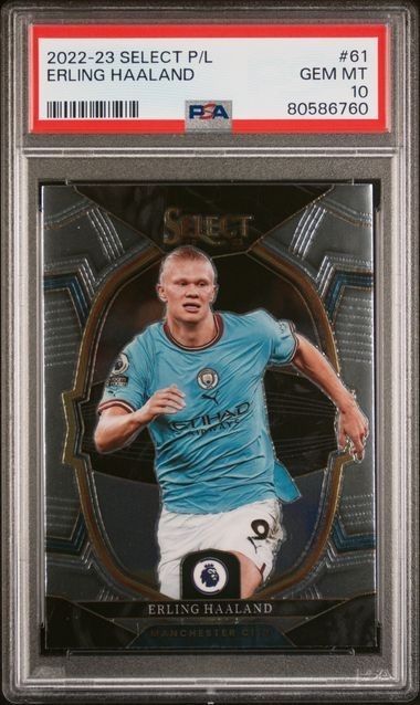 2022-23 Panini Select Premier League Erling Haaland #61 PSA 10
