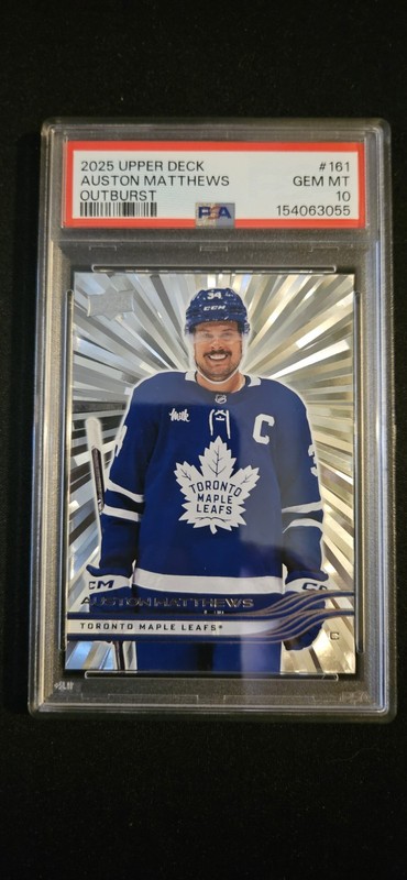 2025-26 Upper Deck Series 1 - Auston Matthews #161 Outburst PSA 10