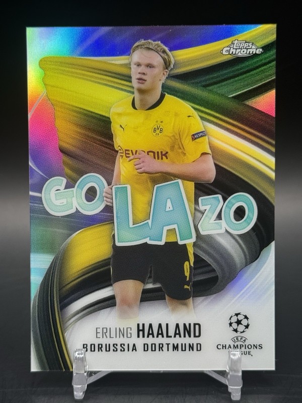 ERLING HAALAND 2020-21 Topps Chrome UEFA Golazo Refractor Dortmund GOL-EH
