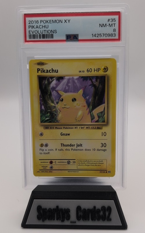Pikachu 35/108 Evolutions Regular PSA 8 Pokemon