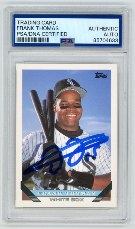 FRANK THOMAS Signed 1993 Topps Baseball Card #150 + PSA Auto 04633