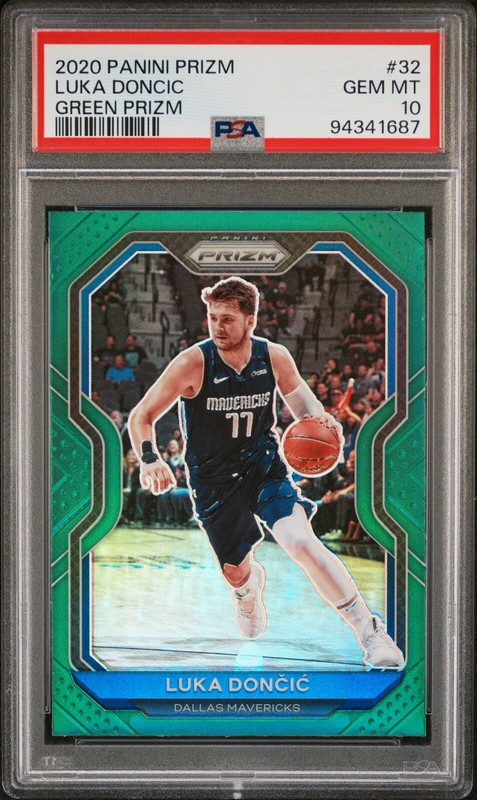 2020-21 Panini Prizm Green Prizm Luka Doncic #32 PSA 10 GEM MT