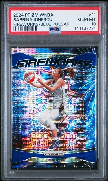 Sabrina Ionescu 2024 WNBA Prizm Fireworks "Blue Pulsar #/199" - PSA 10 - GEM MT