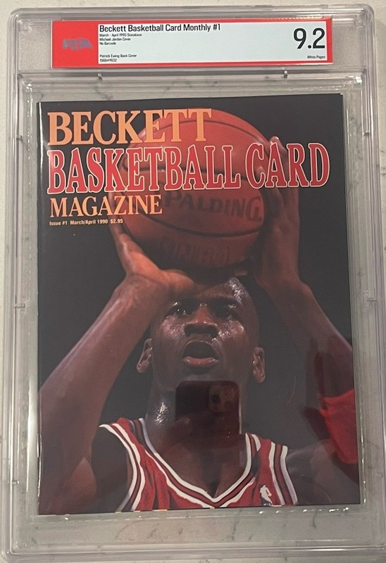 MICHAEL JORDAN 1990 Beckett Basketball Card Magazine #1 First Issue PSA 9.2 🏀🔥