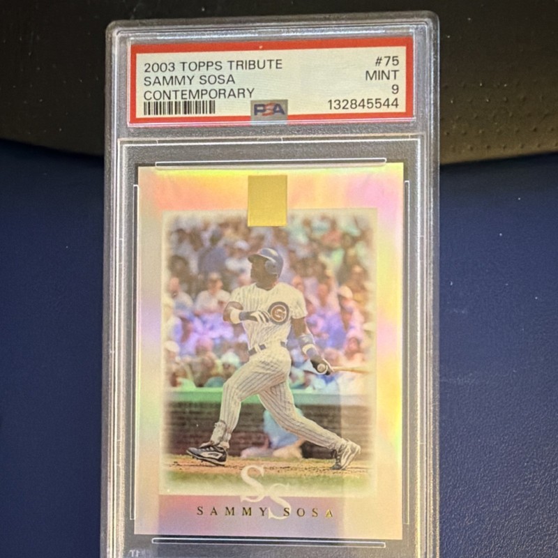 Topps 2003 Tribute Contemporary Sammy Sosa #75 PSA 9 Chicago Cubs