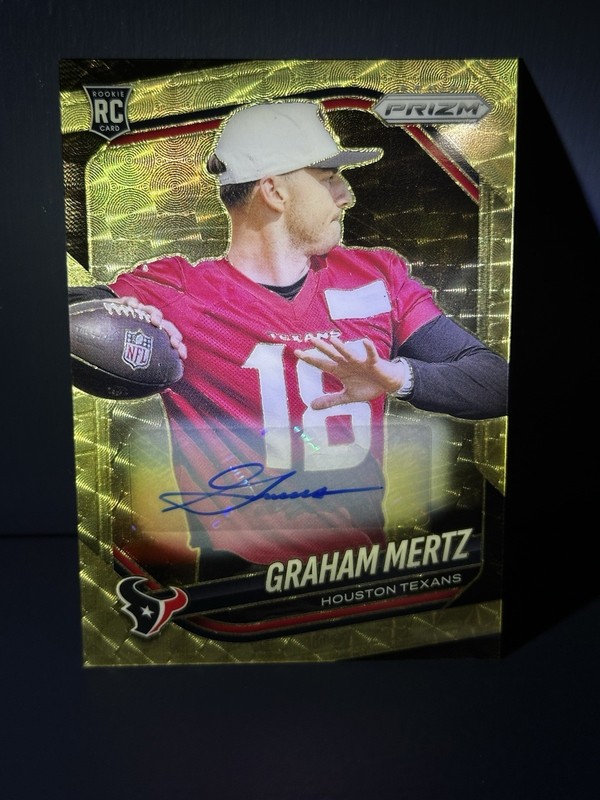 2025 Panini Prizm Gold Vinyl Auto Graham Mertz (RC) /5