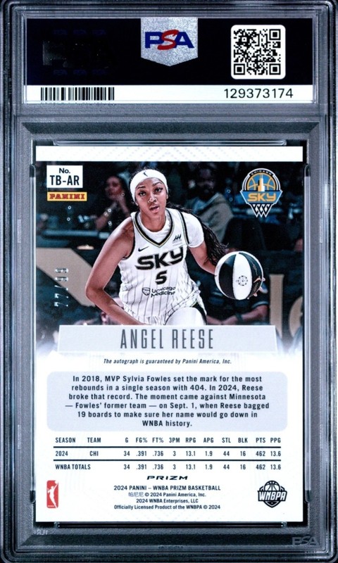 2024 Angel Reese PSA 9 Auto PANINI PRIZM WNBA THROWBACK SIGNATURE RED /99  view 2