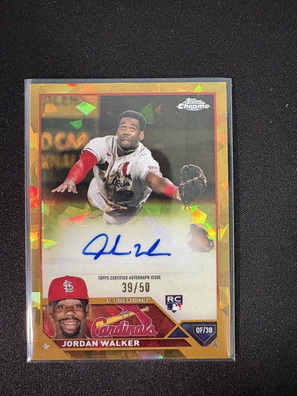2023 Topps Chrome Update Series Sapphire Edition  Jordan Walker- Gold Auto /50