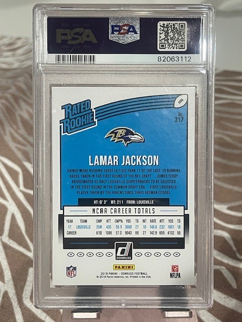 2018 Panini Donruss - Lamar Jackson #317 GEM MINT PSA 10! view 2