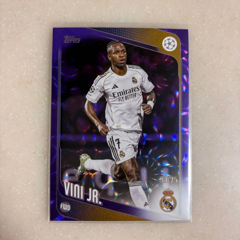 Topps Vinicius Jr. Trading Card 38/75 Real Madrid Limited Edition