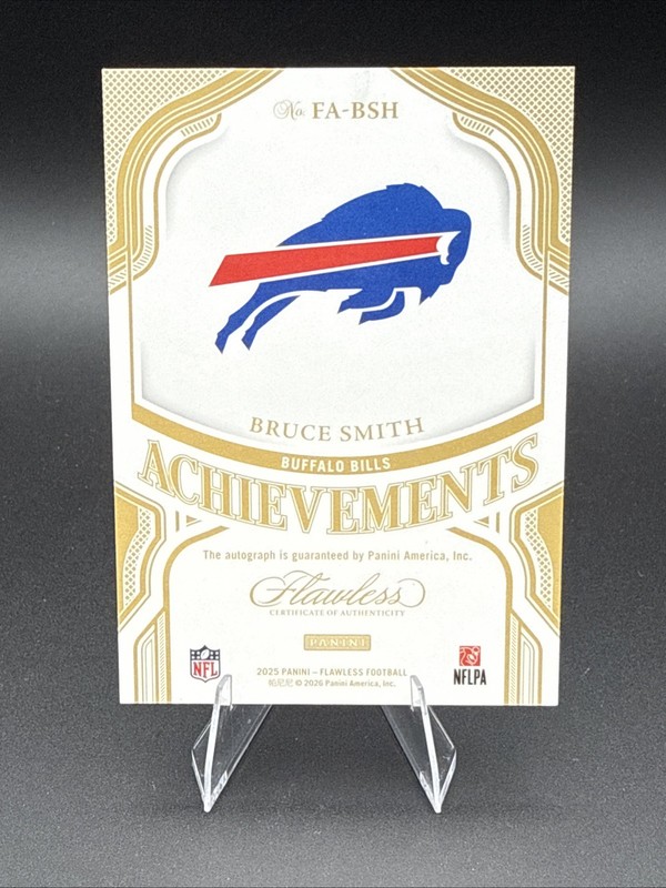 2025 Panini Flawless - Flawless Achievements Bruce Smith Auto #FA-BSH 9/25 view 2