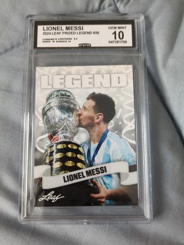LEAF LEGEND LIONEL MESSI CARD GRADED GEM MINT 10