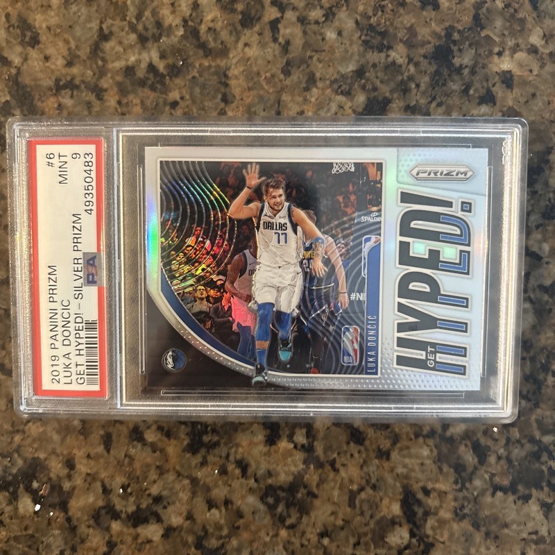 2019 PANINI PRIZM GET HYPED! SILVER PRIZM #6 LUKA DONCIC PSA 9
