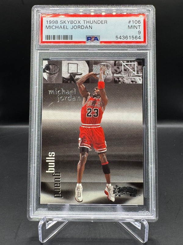 1998-99 SKYBOX THUNDER!  MICHAEL JORDAN!  CHICAGO BULLS!  #106   PSA 9!  MINT!