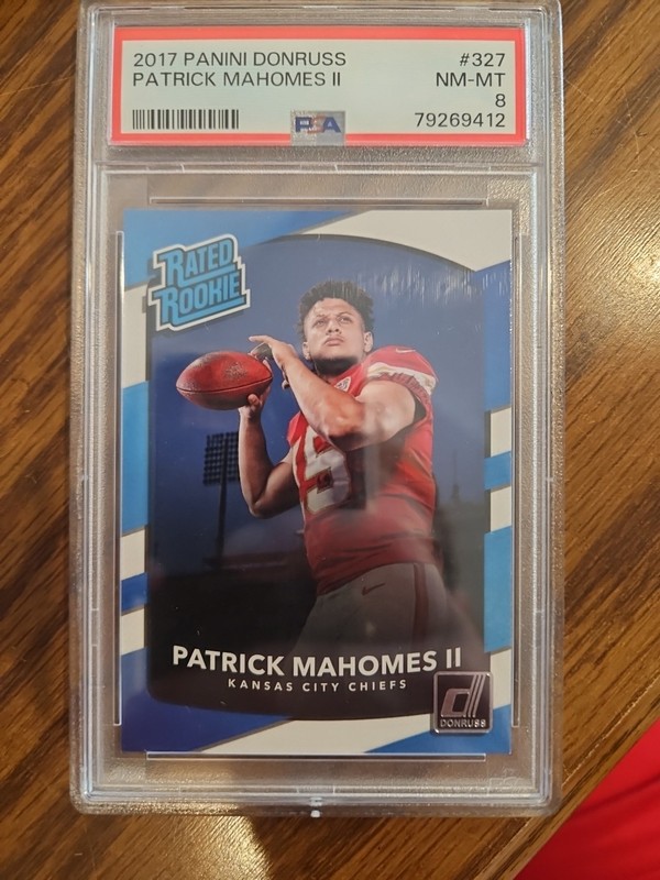 2017 Donruss Rated Rookie Patrick Mahomes Psa 8