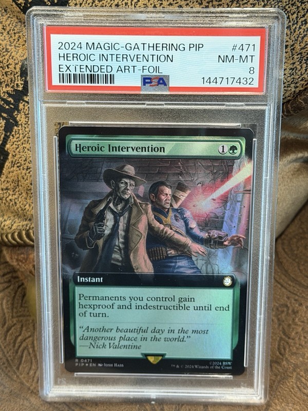 2024 MTG Magic: HEROIC INTERVENTION PSA 8 NM-MT (Fallout) Extended Art *FOIL*