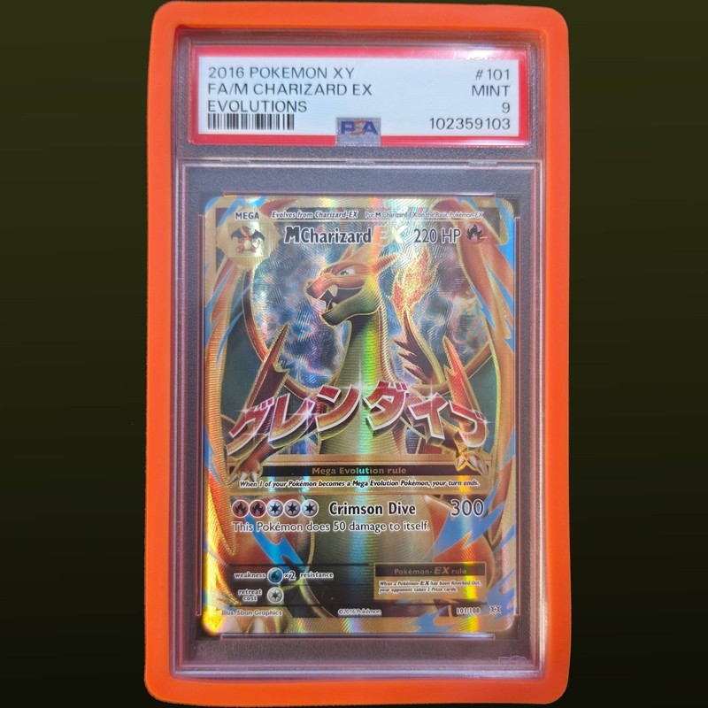 2016 POKEMON XY EVOLUTIONS #101 FULL ART/M CHARIZARD EX PSA 9