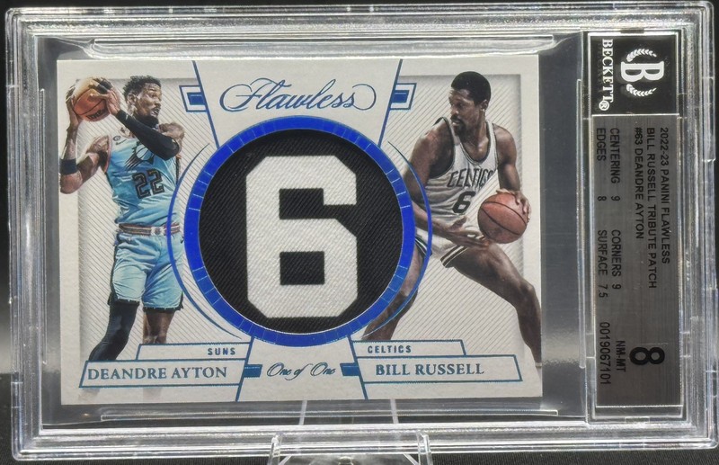 Deandre Ayton Bill Russell 2022-23 Panini Flawless 1/1 Game Worn Patch -  BGS 8